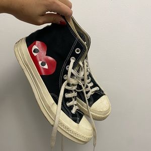 CONVERSE X COMME DES GARCONS PLAY ALL STAR CHUCK '70 HI - BLACK
